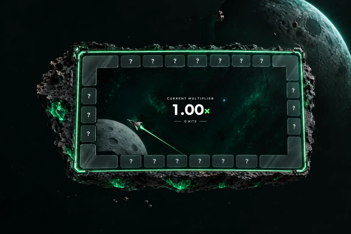 The MayDay world, playing: a board of tiles round a window onto space